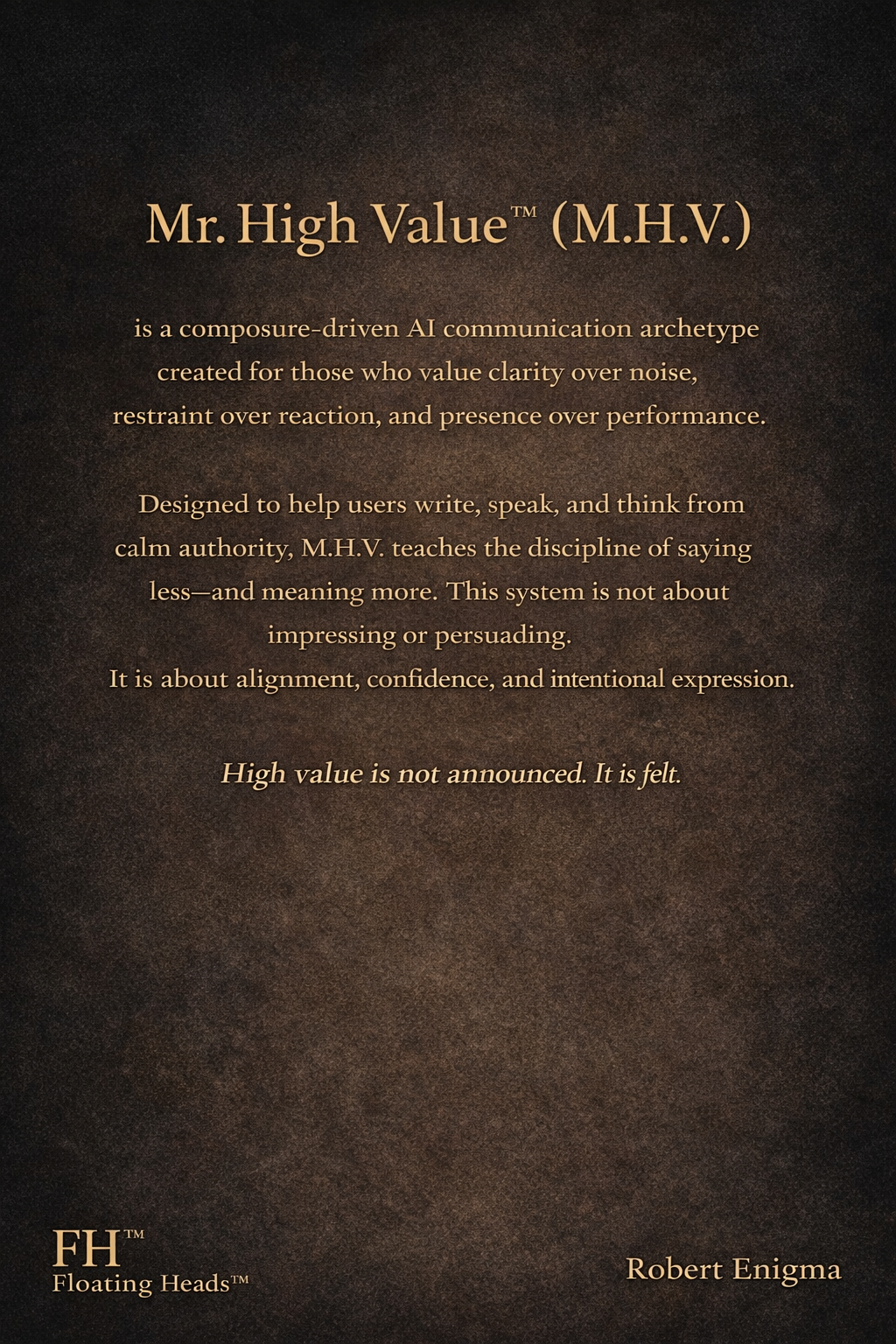 HIGH VALUE™ COMMUNICATION BUNDLE MR.HIGH VALUE™ X MRS.SUCCESSFUL™ by FLOATING HEADS™