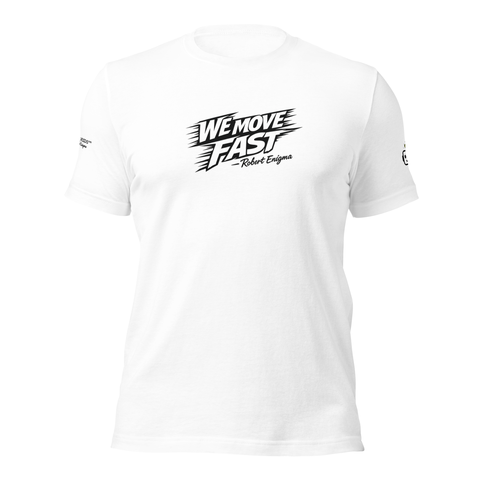 FLOATING HEADS™ "WE MOVE FAST" — ROBERT ENIGMA UNISEX TEE
